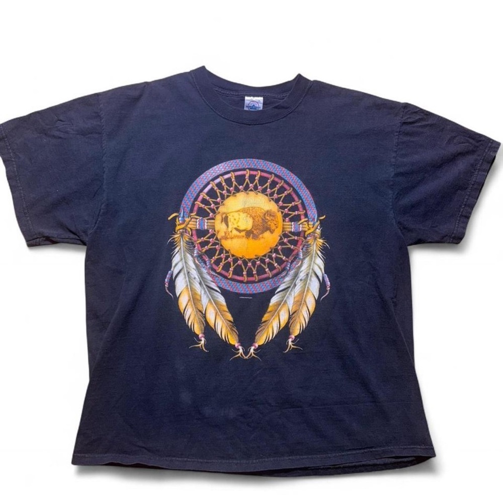 Delta Men's Black Tee with Dreamcatcher Design